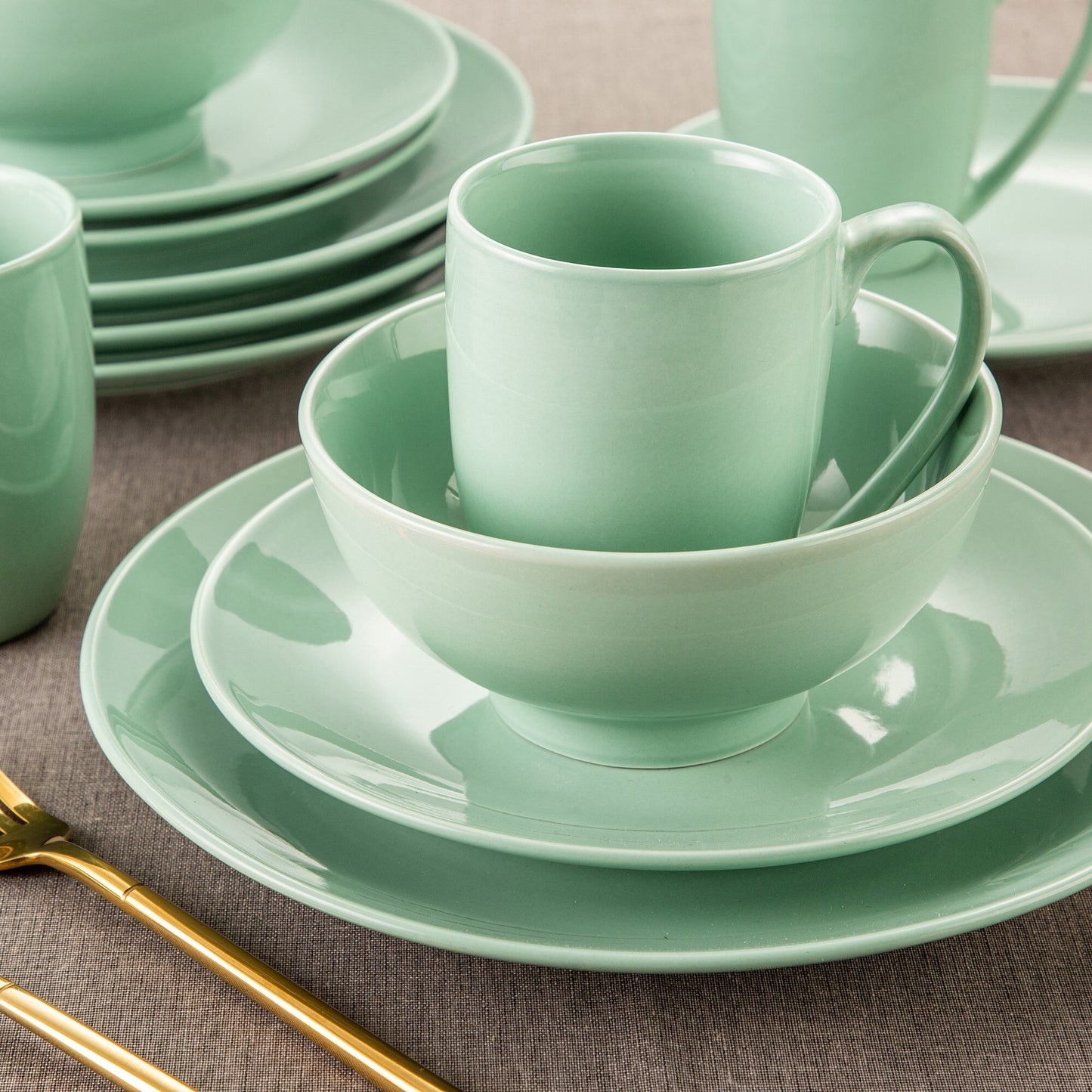 Sweet Geschirrset, mintgrün, Porzellan | SPACY HOME