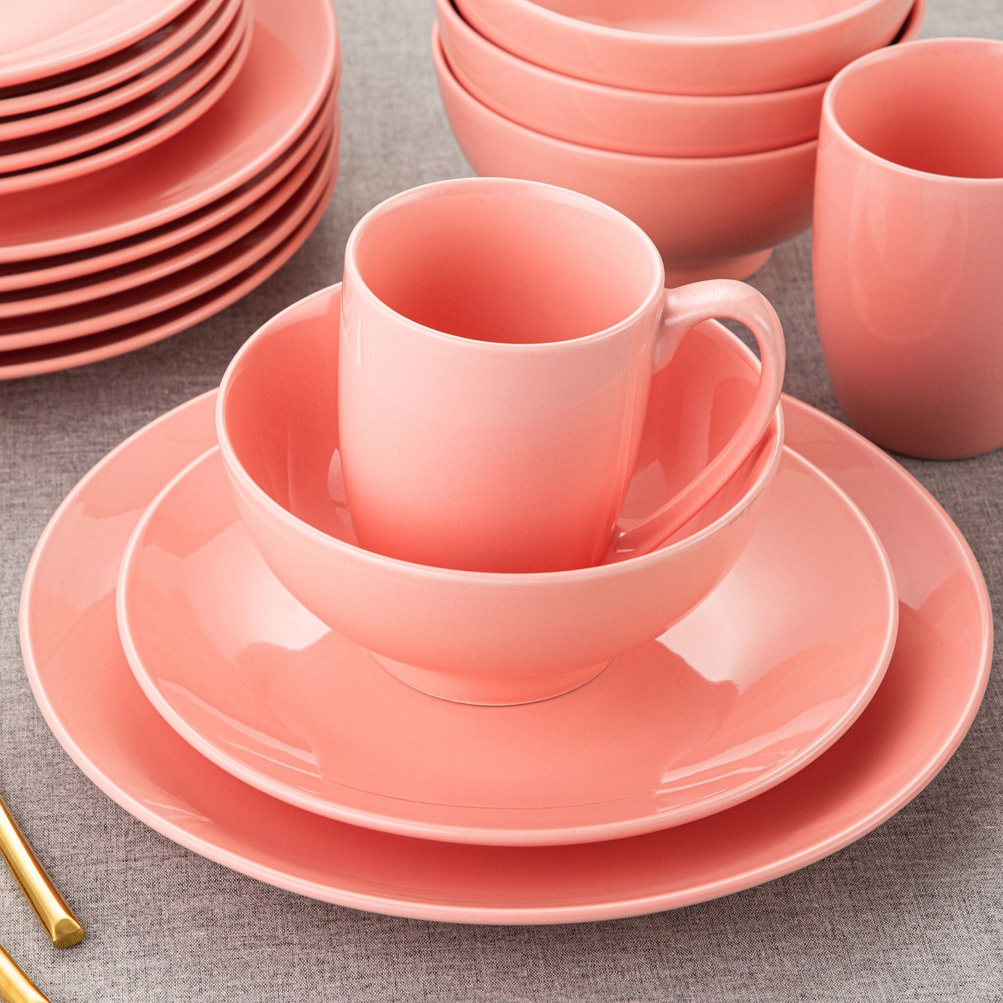 Sweet Geschirrset, rosa, Porzellan | SPACY HOME