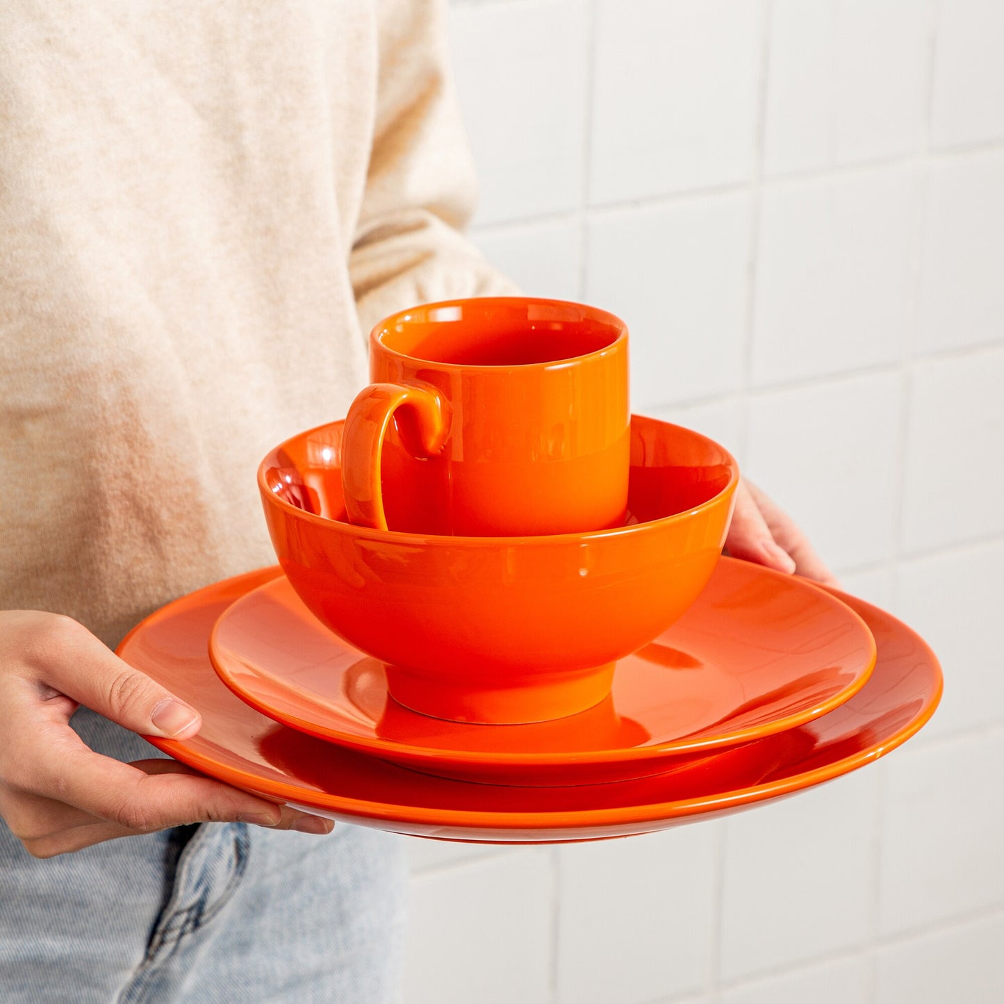 Sweet Geschirrset, orange, Porzellan | SPACY HOME