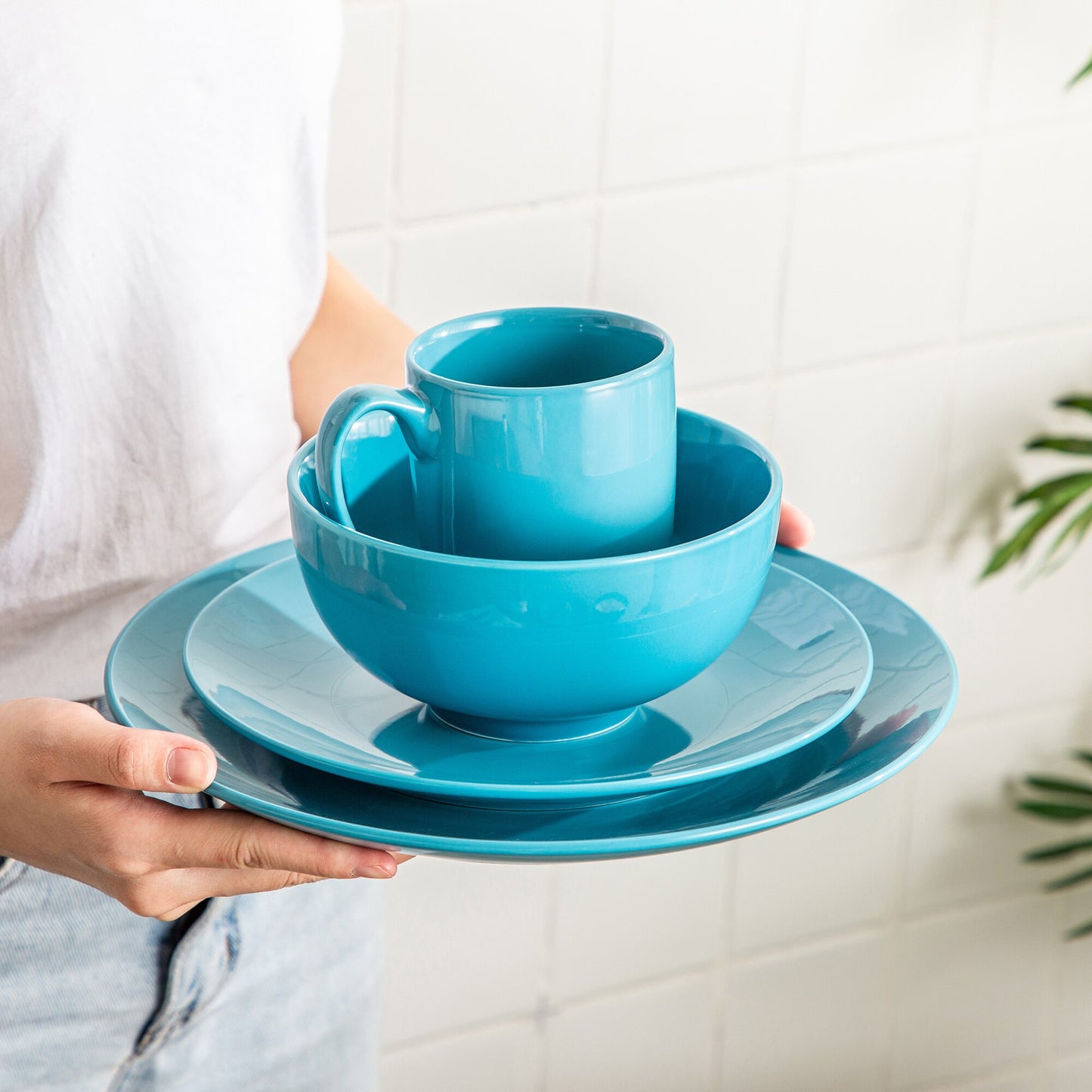 Sweet Geschirrset, blau, Porzellan | SPACY HOME